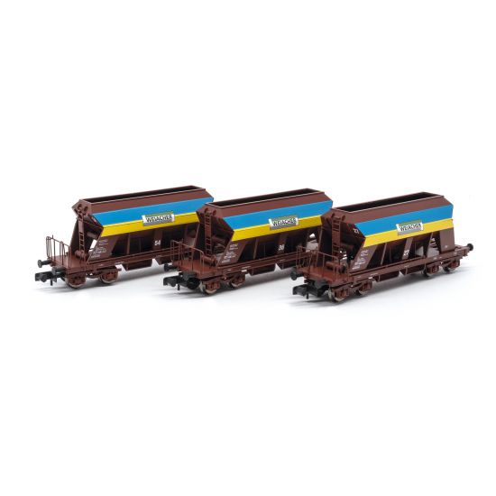 3er-Set vierachsige Kieswagen Ep III/IV